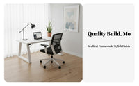 Minimalist Design Workstation with Storage Shelf Multi-Functional Writing Table with Mobile Cabinet Large Work Surface Computer Desk Wide Desktop for Telecommuting Workers, Professionals, Students, Study Room, Bedroom