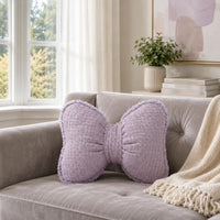 Bow Cushion Padded Lace Bow Pillow Soft for Sofa