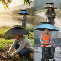 Hands-Free Double-Layer UV Protection Umbrella Hat for Outdoor Activities