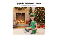 PerformancePrepared Christmas Tree Dress Set celestial Headband Included Christmas Tree Costume Big rear ribbon Festive Attire Tulle Skirt for female children, Kids, young children, School performance, festive celebration