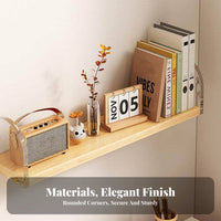 Floating Shelf with Acrylic Brackets Nordic Design Wall Decor Space Saving