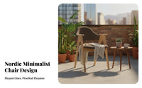 Textile Dining Armchair Nordic Decor Theme Upholstered Armchair Minimalist Design With Armrests for Living Room, Bedroom
