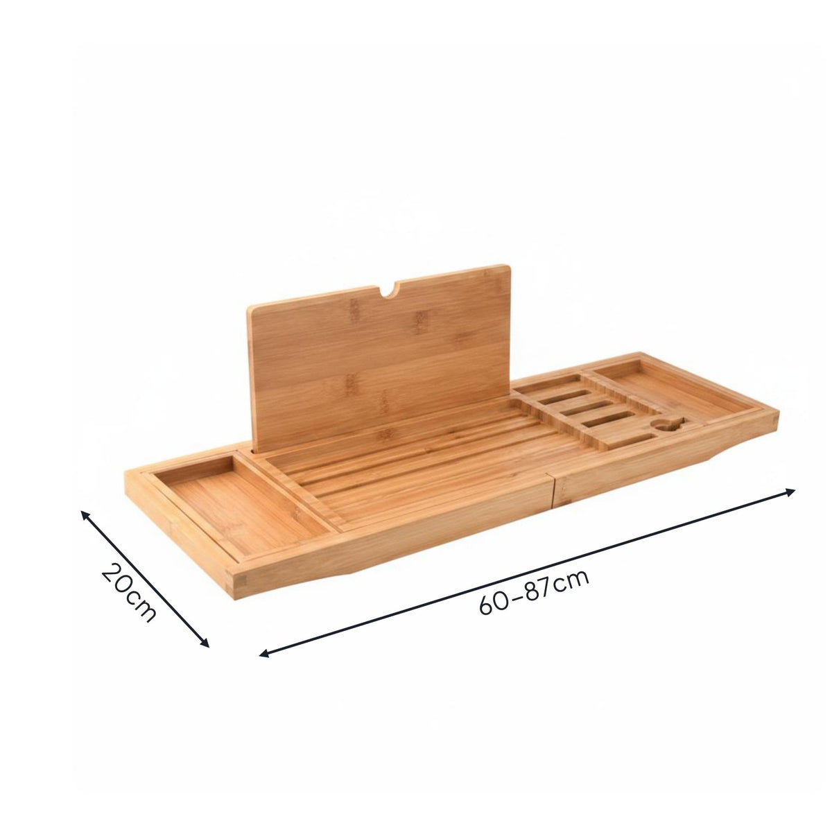 Extendable Bathtub Tray Non-Slip Bathtub Reading Tray Spa Experience Household Accessory