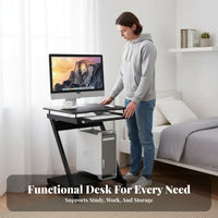 Wheeled Laptop Desk Movable Design Overbed Table Sturdy Construction for Bedroom