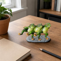 Dancing Frog Figurine Resin Frog Figurine Tabletop