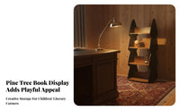 Revolving Tree-Shaped Book Display 360° Rotation Rotating Tree-Shaped Shelf Child-Safe Accessible Design for Children, Playroom