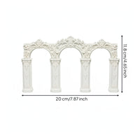 Miniature Arch Baroque Miniature Backdrop with Columns Carved Arch Backdrop for Photo Backdrops
