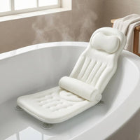 Body-Shaped Bath Cushion Contoured Tub Pad Suction Cups