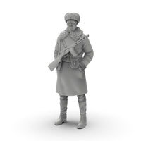 1/72二战俄军士兵1/64白模1/35小摆件微缩素体微型兵人3D打印模型