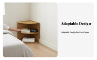 dual-layer Woven Shelf Multifunctional 2-Tier Side Stand space-efficient for Small areas