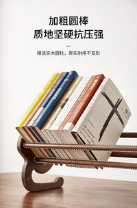 Wooden Expandable Bookend, Large Capacity Desk Book and File Organizer