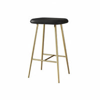Modern design Upholstered Counter Stool with Backrest Minimalist Design Padded Stool with Backrest Built-in Footrest Bar Chair Slim Metal Legs for Adults, Homeowners, Kitchen Island, Reception Area, Cafe, Restaurant