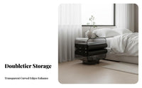 3-Tier Rotating Cylinder Cabinet Floating Effect Nightstand Minimalist Aesthetic Multi-Functional for Students, Small Spaces