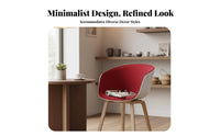 Single Paddinged Seat Modern and Aesthetic Upholstered Shell Chair Soft Upholstery Breathable Textile for Homeowners