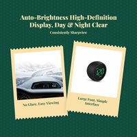 Digital Navigation Speedometer, Universal Display for Car, HUD, Speed Display, Overspeed Alarm, Automatic Brightness Adjustment, Large Font LCD, port Interface