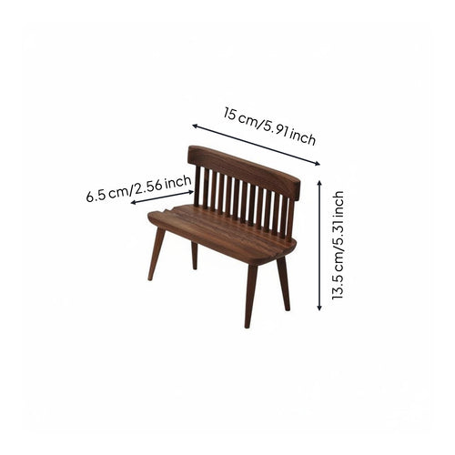 Wooden Chair Glasses Holder Bedside Storage Walnut Eyeglass Stand Gift Idea Mini Wooden Chair Holder for Office