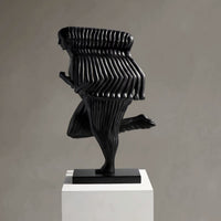 Modern Abstract Running Figure Sculpture Decor