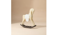 Rocking Horse Sculpture Carved Tabletop Statue Decorative for Mantel, Entryway