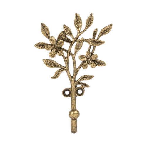 Botanical Wall Hook Wall Mounted Hanger Textured Hardware for Washroom