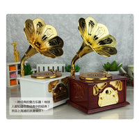 厂家直销 中号欧式复古留声机模型音乐盒 家居工艺品装饰摆件礼品