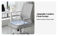 Breathable Cooling Office Chair Pad Washable Cover Gel Seat Cushion Non-Slip Base for Wheelchair Users Women, Car, Home, Dorm Room