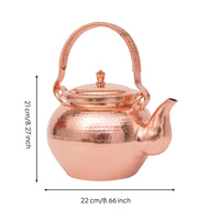 Hammered Copper Tea Kettle Traditional Copper Tea Kettle Handmade Hammered Teapot for Kitchen Display