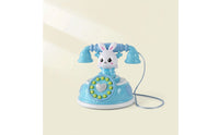 Musical Bunny Toy Phone Interactive Toy Telephone with Handset Light-up Play Phone Educational for Toddlers, Kids, Babies, Playroom, Nursery, Home
