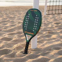 Carbon Fiber Beach Paddle Lightweight Design Carbon Fiber Beach Racket Non-Slip Grip Solid Head Tennis Racket