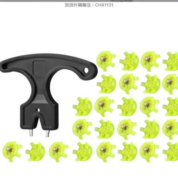 Golf Shoe Spikes Screw Type Plastic - Green/Blue/Gray