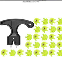Golf Shoe Spikes Screw Type Plastic - Green/Blue/Gray