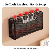 Adhesive Bedside Organizer Space-Saving Hanging Basket Large Capacity
