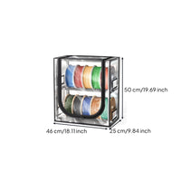 Two-Level Double-Layer Filament Cabinet Metal Frame Zipper Filament Storage Box Clear Cover