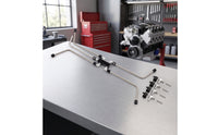 Black Anodized Steam Vent Kit Slim Coolant Crossover Kit Corrosion-Resistant Coolant Crossover with Manifold Block Rigid for Engine-Bay Plumbing