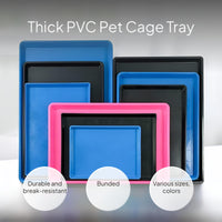 Rectangular Thickened PVC Pet Tray Set, Black, 90x60cm