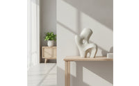 Geometric Abstract Sculpture Matte Geometric Sculpture Tabletop Ornament Textured Decor Decorative for Minimalists, Desk, Office