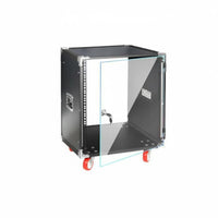 Mobile Audio Rack Cabinet Performance-Grade Pro Audio Rack Case Shockproof DJ Equipment Roadworthy Enclosure for Sound Engineers, Artists, KTV