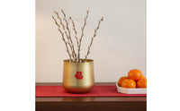 Gold Flower Vase Decorative Centerpiece Ornamental Planter Vase Rust-Resistant
