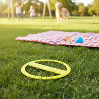 Reusable Frisbee Hoop Hollowcenter Design Flying Hoop Disc Long-Lasting Throw and Retrieve Disc Lightweight for Pets, Kids, Park, Yard