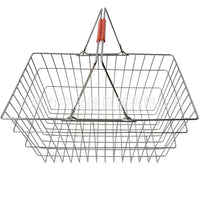 Supermarket Shopping Basket Metal Hand Basket Steel Wire Basket Electroplated Color Stainless Steel Basket