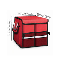 Car Trunk Organizer with Lid Sturdy for Grocery Shopping