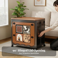 foldable container with Lid Large Capacity Household Storage particle-proofresistant for Parents