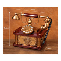 Vintage Rotary Telephone Ornament Weathered Antique Telephone Model Artistic