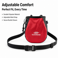 Climbing Chalk Bag, Bouldering Chalk Bag with Drawstring Closure, Polyester 12x8x16cm, Adjustable Waist Strap for Outdoor Crags