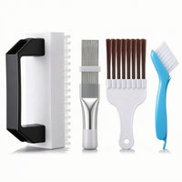 4 Pieces Heating and Cooling System Coil Cleaning Tool Set Easy to Use Thermal Exchange Cleaner Brush with Handle Reusable Kit for Homeowners