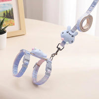 Cat Harness and Cat Leash Set, H-Shaped Adjustable Cat Walking Harness with Polyester Strap, Escape Proof Outdoor Walking Leash for Kitten