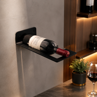 Wall Mounted Wine Rack, Aluminum Alloy Wine Bottle Holder with Individual Slots, Modern Design for Dining Room, Kitchen Storage