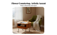 Petal-Shaped Lift-Top Table Strong and Stable Sofa Side Table Easy to Assemble