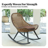 Woven swinger snug Lounger Woven Seat Rocking Chair Ergonomic D and Esign for spineyard