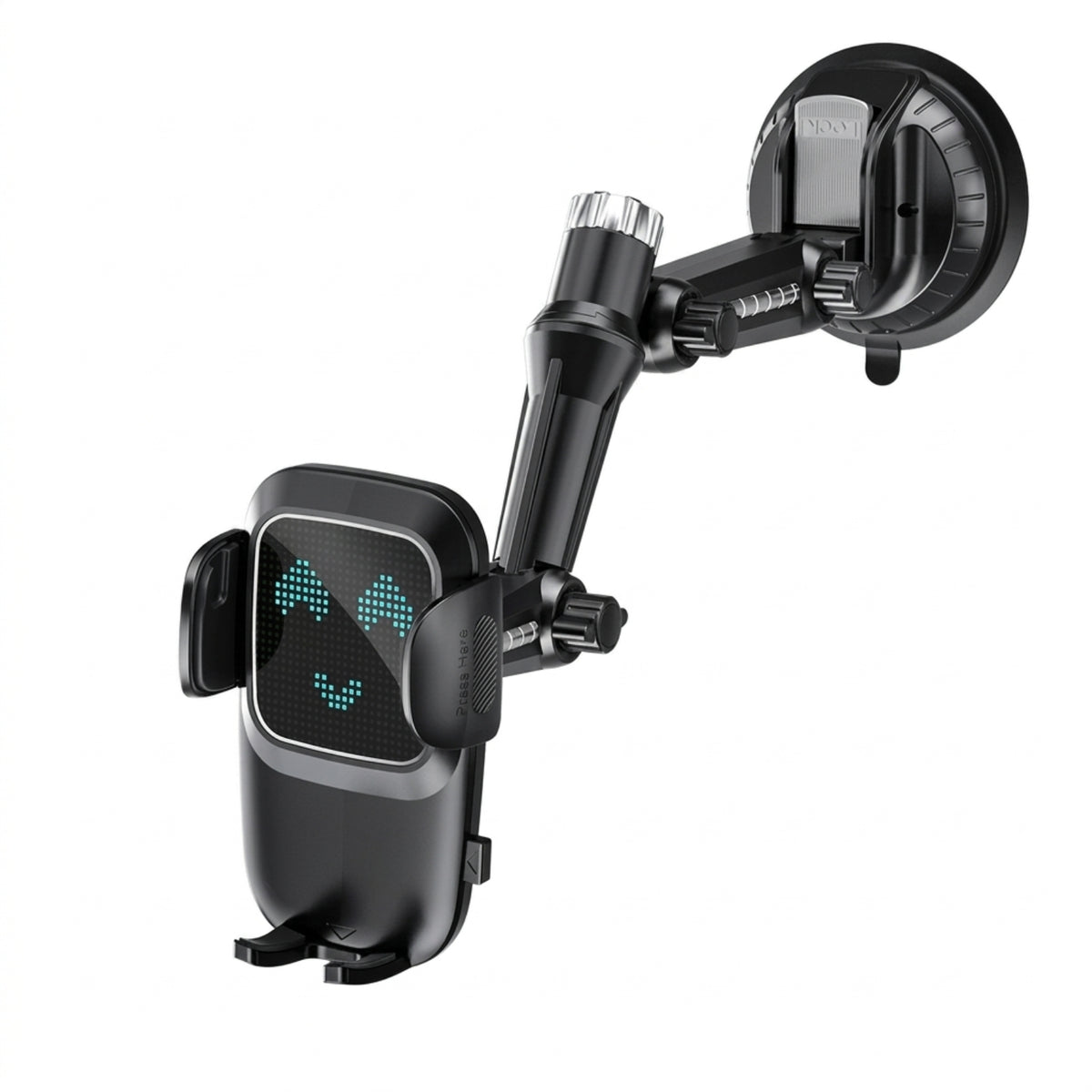 Handsliberated Phone Holder with Adjustable Arm Vacuum Suction Cup Phone Holder Secure Strong for Driving, Dashboard, Windshield, Navigation