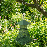 nectar dispenser Retractable Metal Mesh Tube with Drainage, 3 Level Hanging Feeder for Garden Patio Decor, Hanging Feeders Attract Avian Species